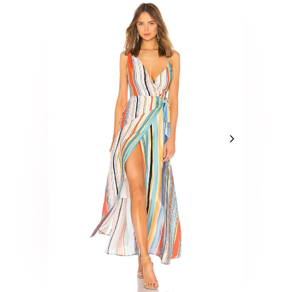 Lovers & Friends - MONTAGUE MAXI DRESS - M - Aruba Stripe